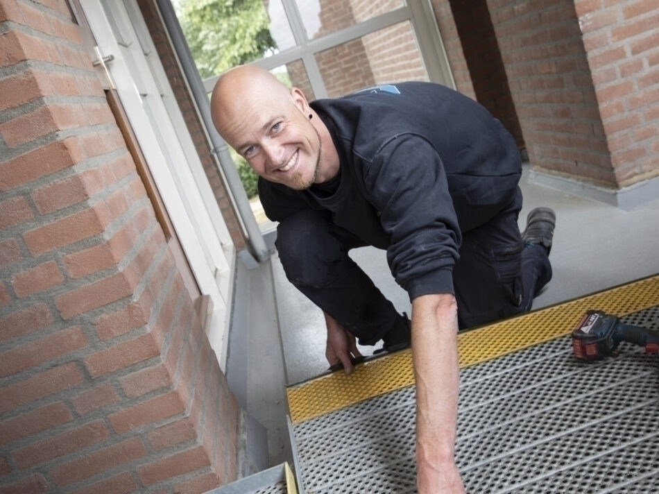 Arno bij rolstoelhelling